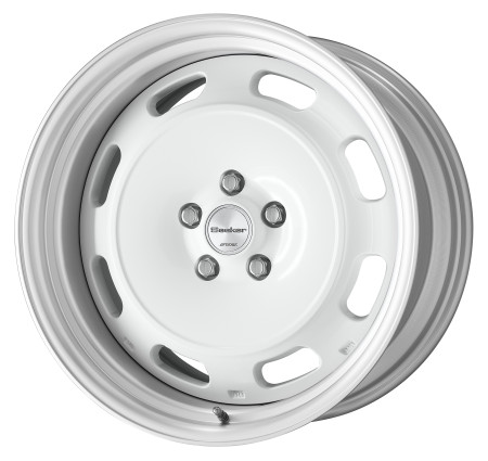 WHITE [WHT] CENTRE DISK WITH POLISHED ANODIZED STEP RIM