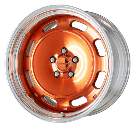 COPPER CUT CLEAR [MCC2] CENTRE DISK WITH POLISHED ANODIZED STEP RIM