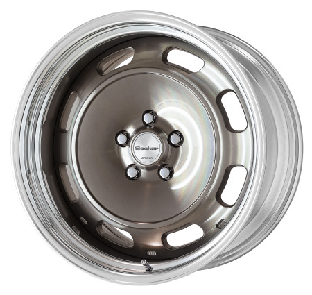 TRANS GRAY POLISH [TGP] CENTRE DISK WITH POLISHED ANODIZED STEP RIM