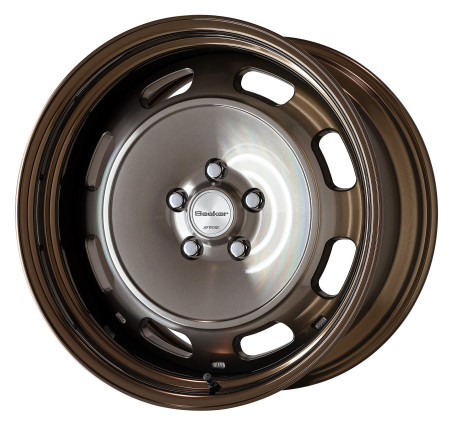 TRANS GRAY POLISH [TGP] CENTRE DISK WITH GLOSS BRONZE ANODIZED STEP RIM