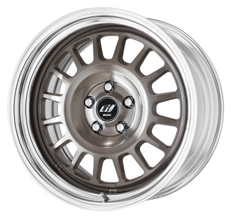 TRANS GRAY POLISH [TGP] CENTRE DISK WITH POLISHED ANODIZED STEP RIM