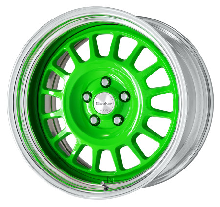 ENERGY LIME GREEN [ELG] CENTRE DISK WITH POLISHED ANODIZED STEP RIM