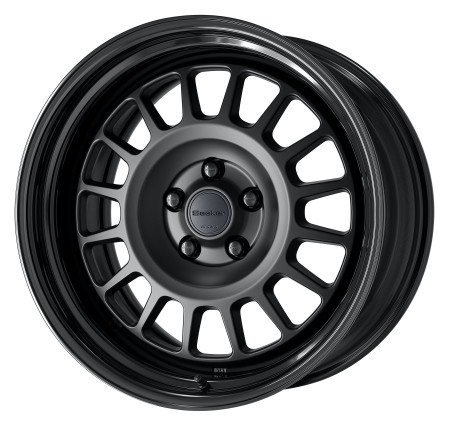 MATT BLACK [MBL] CENTRE DISK WITH GLOSS BLACK ANODIZED STEP RIM