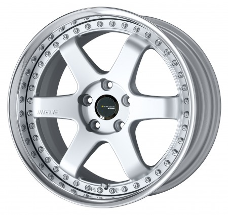 [18 INCH] MATT SILVER [MSL] CENTRE DISK, POLISHED ANODIZED FLAT RIM WITH CHROME RIVETS - WITH OPTIONAL CAP